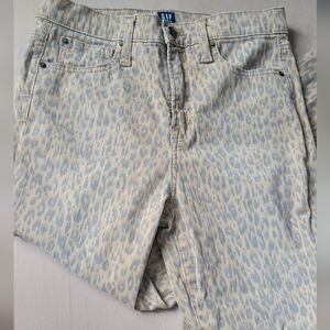 Gap Denim 8/29 True Skinny Vraiment Moulant Leopard Print Jeans